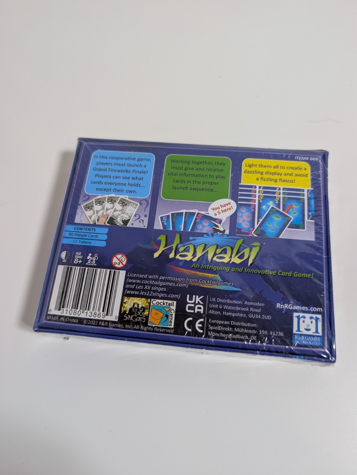 Hanabi Card Game Sealed Cooperative Strategy Game