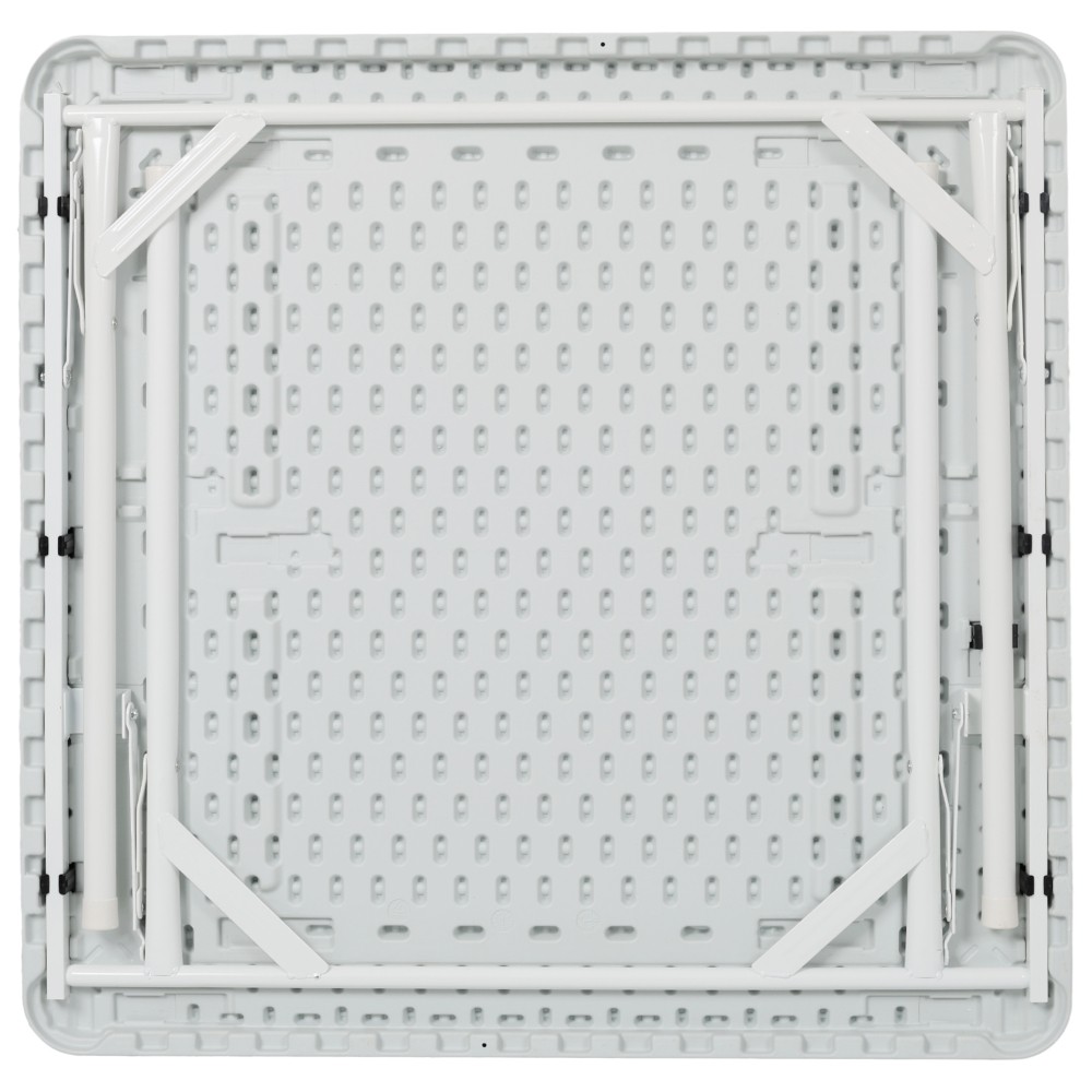 Square Folding Card Table Felt Poker Mahjong Table with Chip Trays Cup Holders