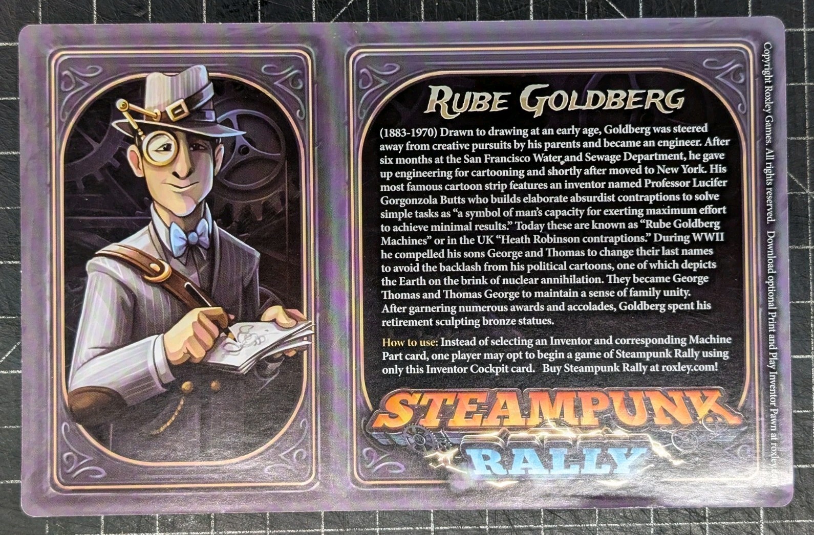 Steampunk Rally Rube Goldberg Board Game Promo Dice Tower 2016