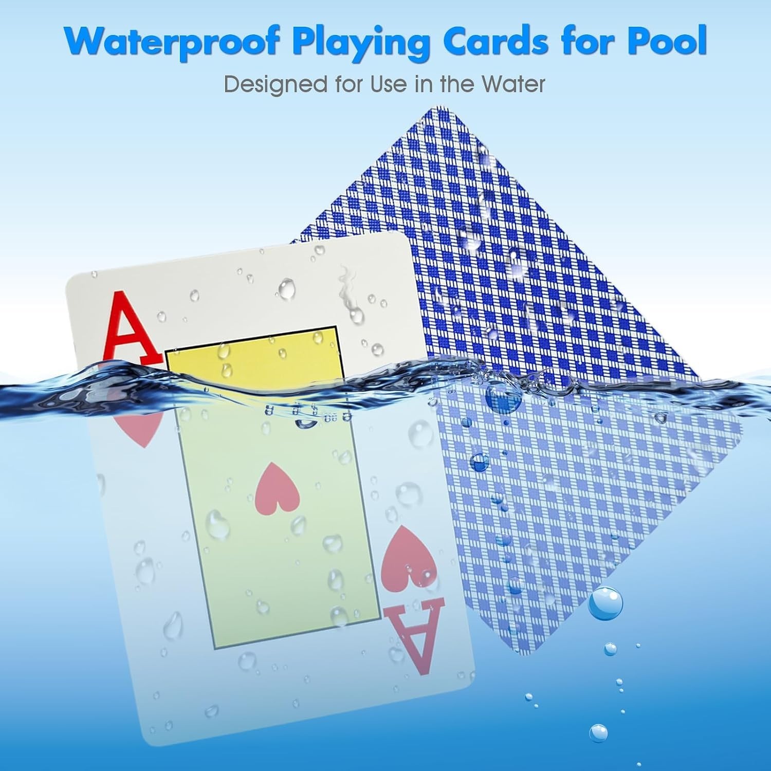 Lanathel Octagonal Inflatable Game Table with Waterproof Cards for Pool Parties