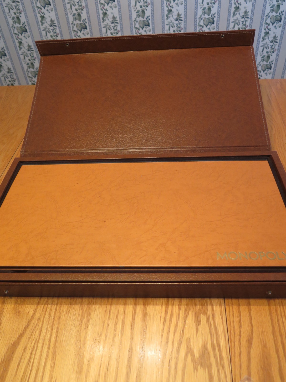 VINTAGE Monopoly Board Game 1974 Faux Leather Case Special Edition
