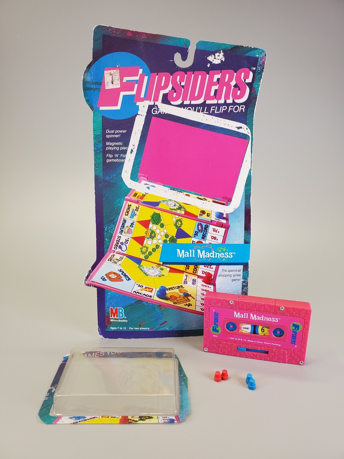 Vintage 1987 Milton Bradley FLIPSIDERS Mall Madness Complete w/ Cardback