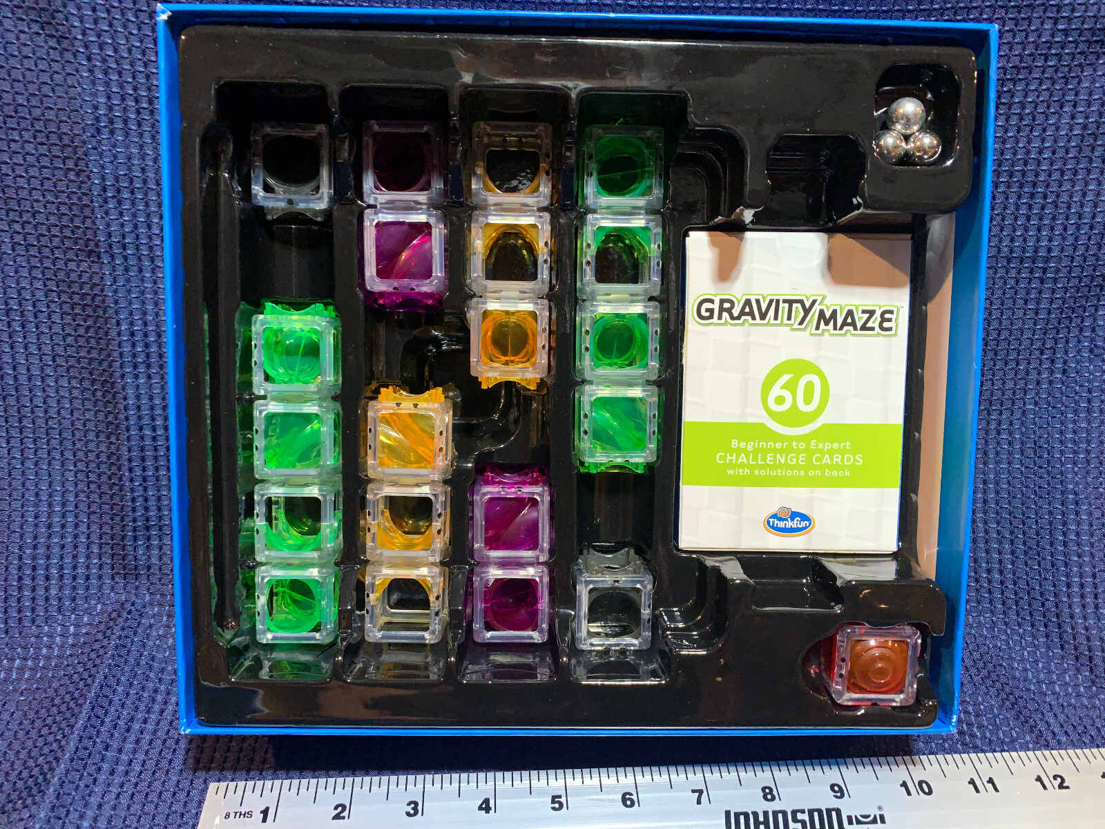GRAVITY MAZE Falling Marble Logic Board Game 100% COMPLETE