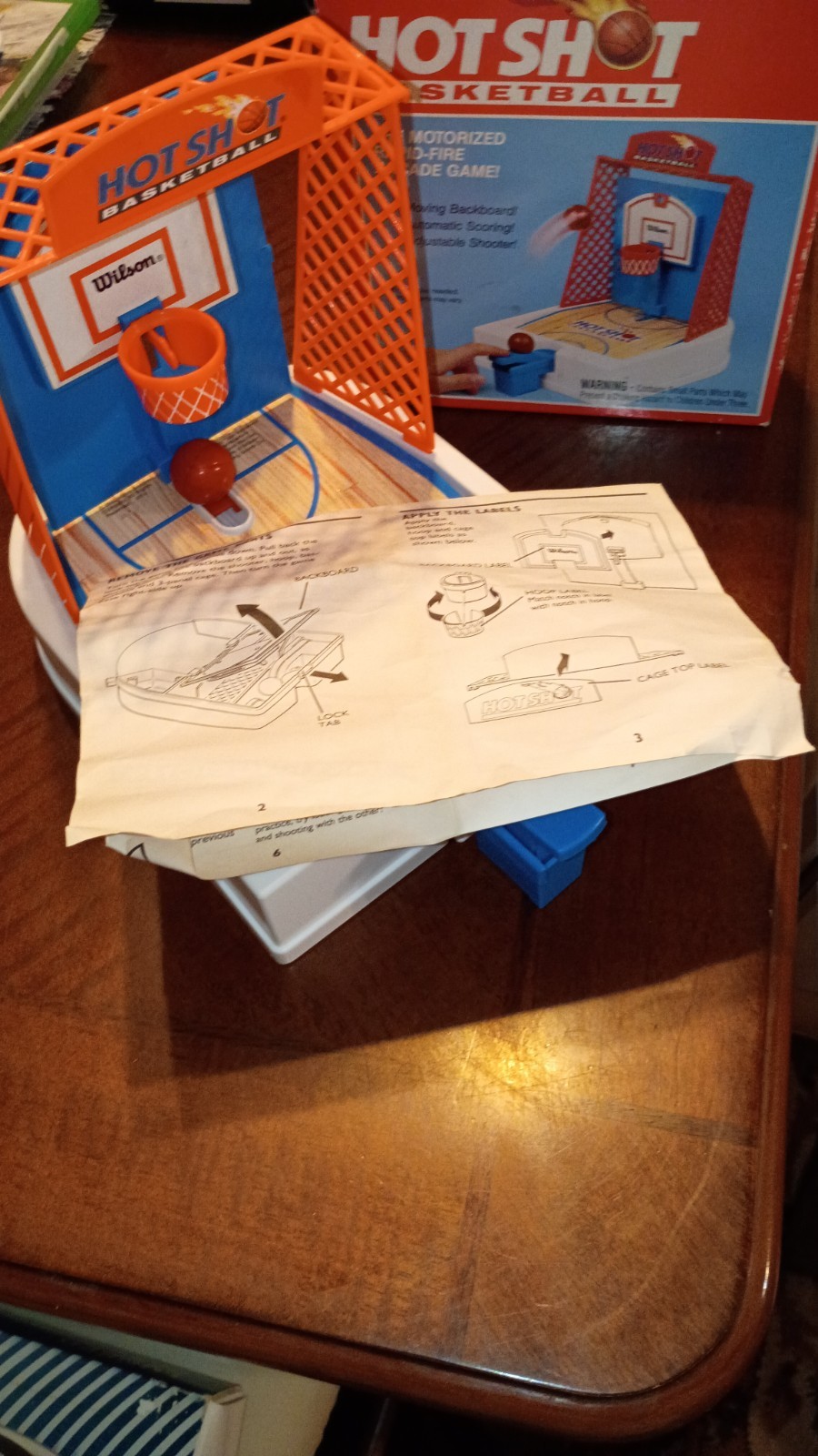 Vintage 1992 MB Milton Bradley Travel Games Hot Shot Hoops NBA Basketball 🏀 CiB