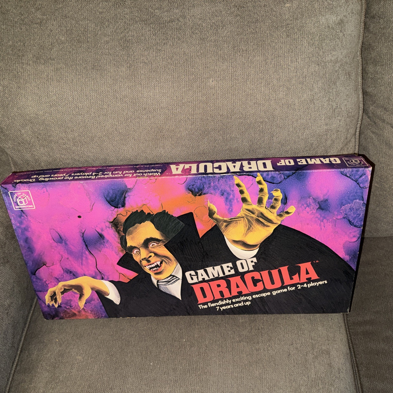 1978 Waddingtons House of Games Dracula Board Game Complete w/Instructions, Mask