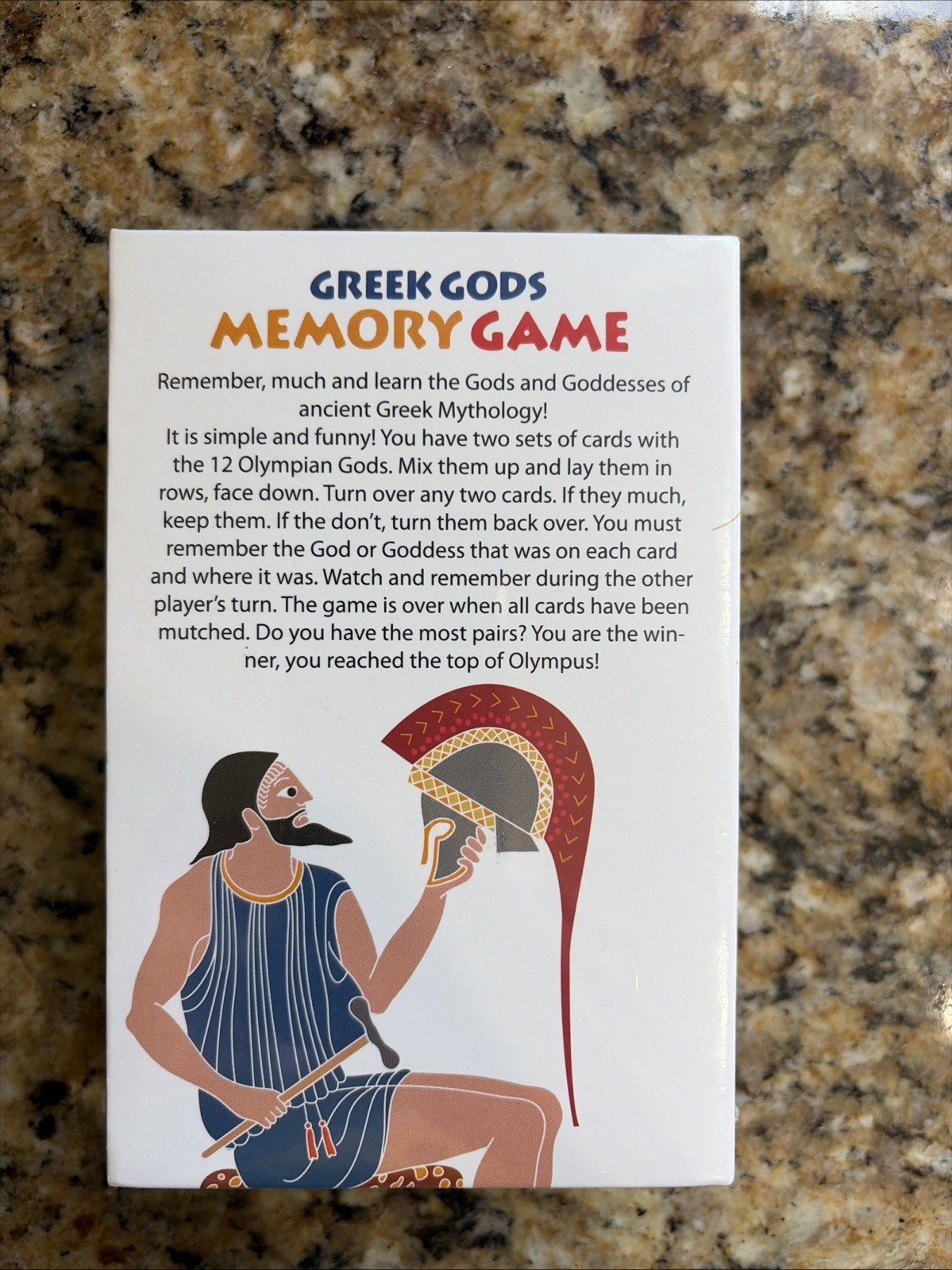 Mediterraneo GREEK GODS MEMORY GAME Mythology Match Card Game NEW SEALED Ages 3+