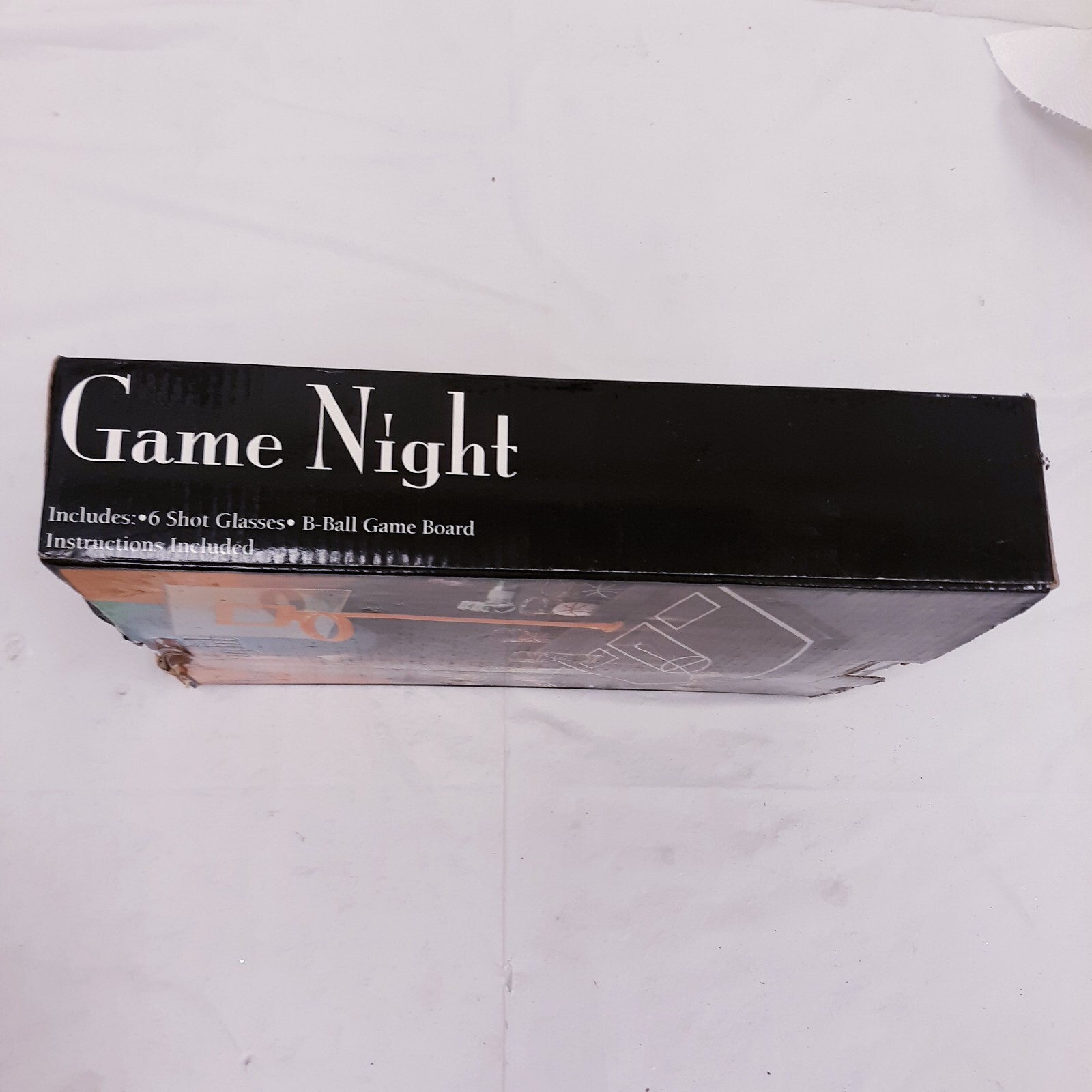 Basketball Drinking Game – 6 Shot Glasses B-Ball Game Night – New in Box