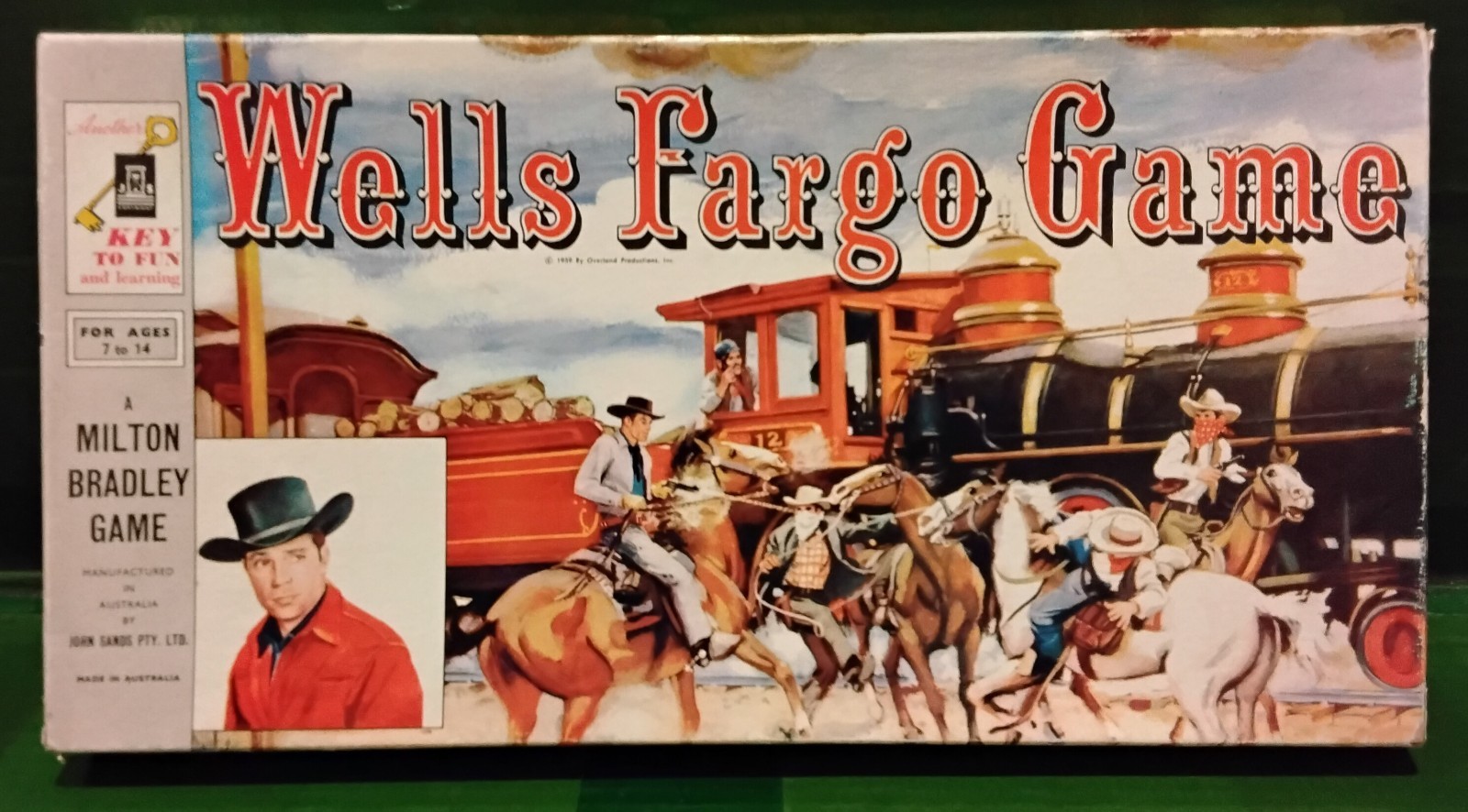 Vintage 1959 Wells Fargo Board Game Milton Bradley John Sands Australia Complete