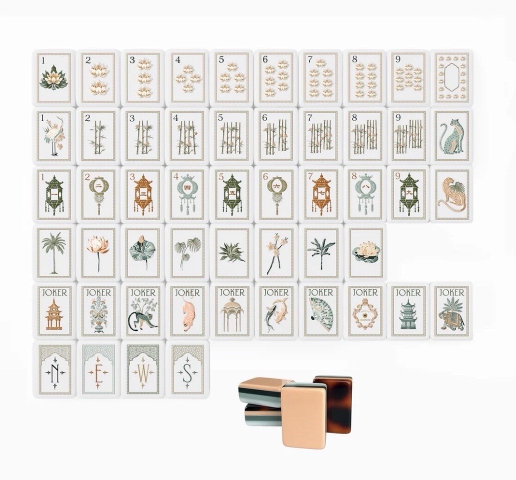 Mahjong Tiles Tortoise White Lotus Zen