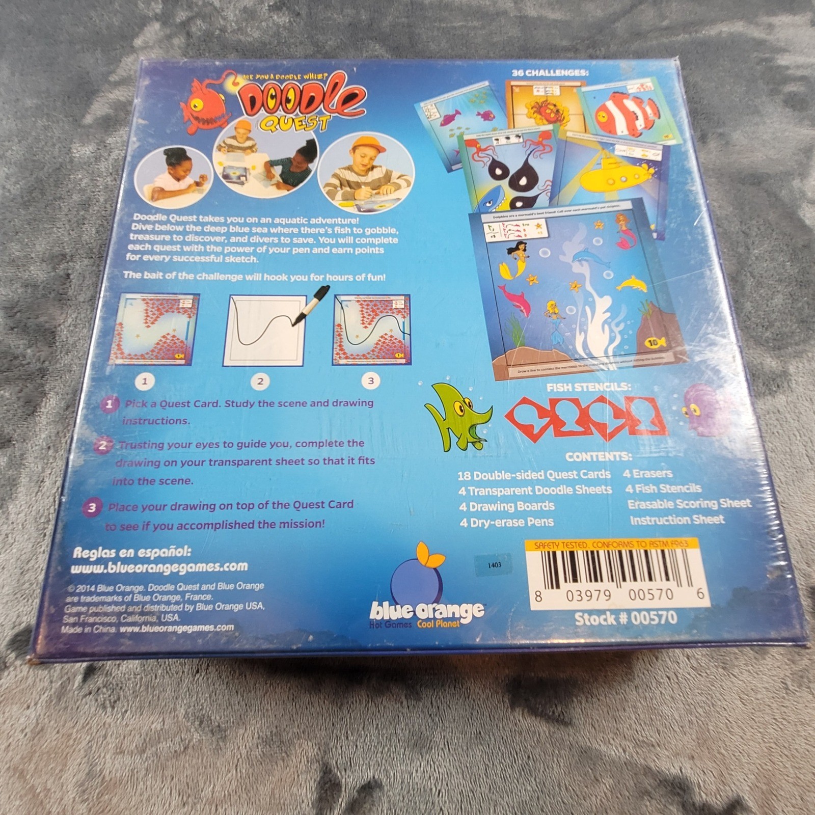 Blue Orange Doodle Quest Board Game Deep Sea Adventure Drawing Game New Sealed