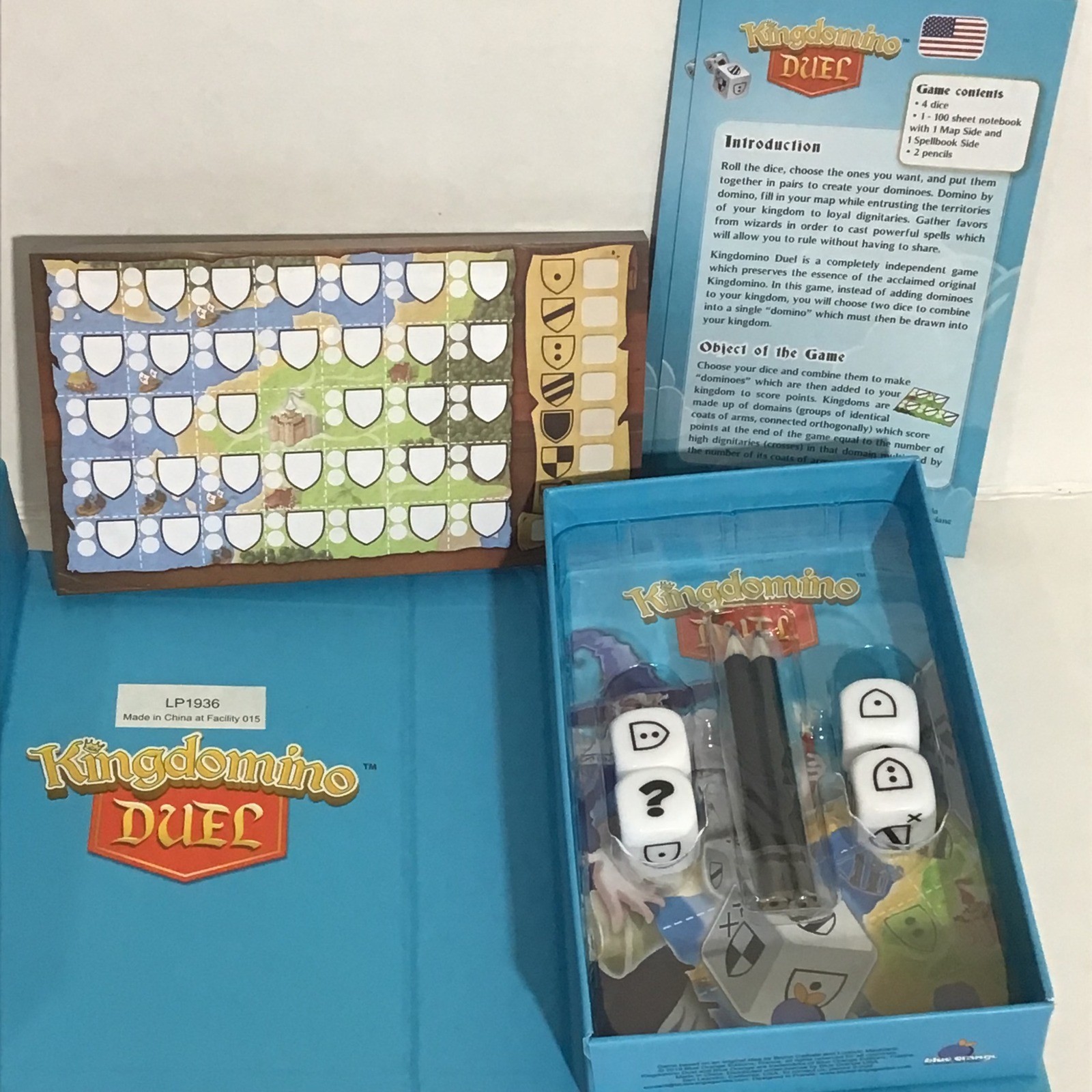Blue Orange Kingdomino Duel Roll & Write Dice Board Game 2 Player Strategy 03604
