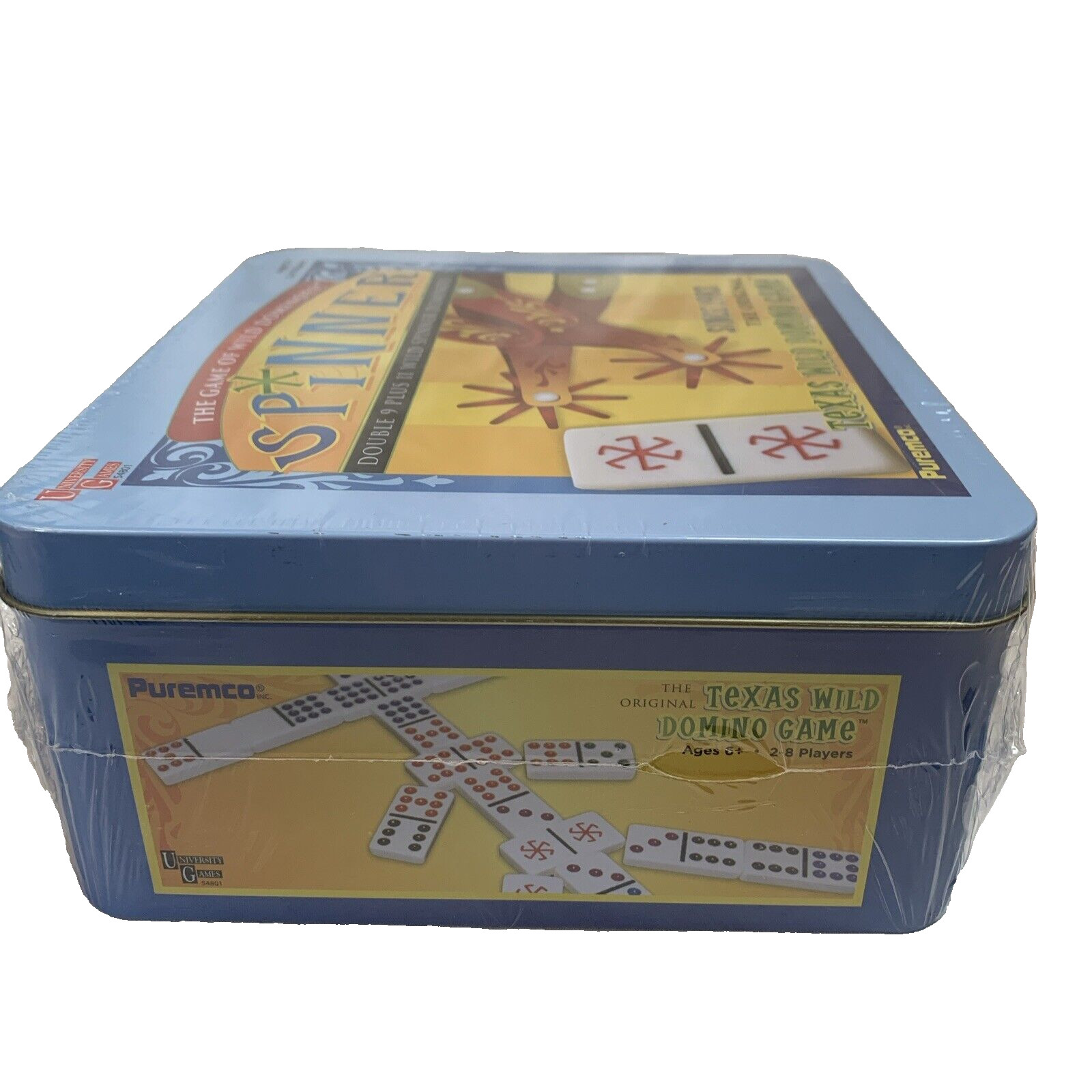 Spinner Game of Wild Dominoes in On-the-go Travel Tin , for 2 to 8 Players