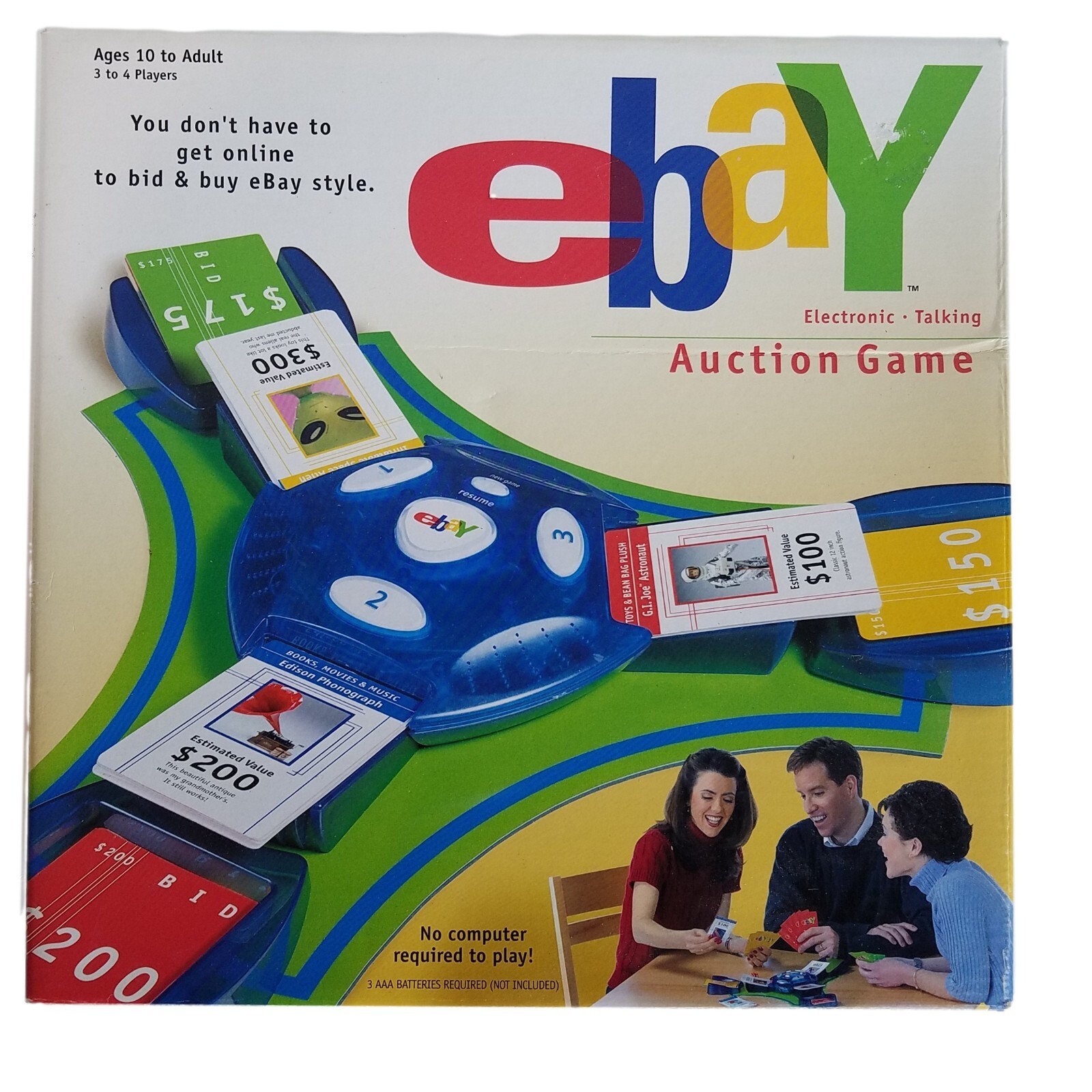 eBay Electronic Talking Auction Game Hasbro Parker Brothers 2001
