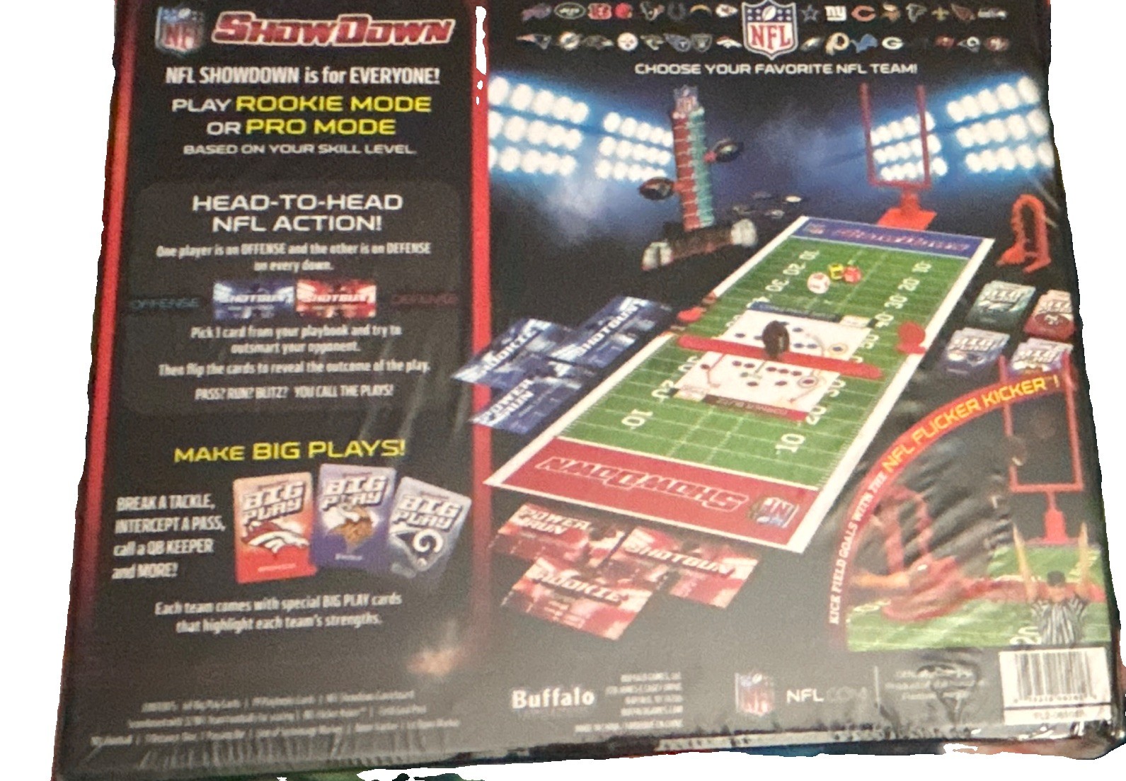 NFL Showdown Board Game Buffalo Games Excellent Factory Seal Complete Never Open