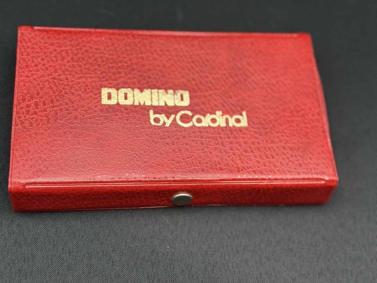 Vintage Domino by Cardinal Set Ivory Tiles Red Case Instructions