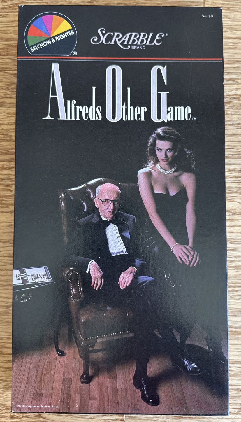 Vintage ALFREDS OTHER GAME Scrabble Selchow & Righter 1985 COMPLETE