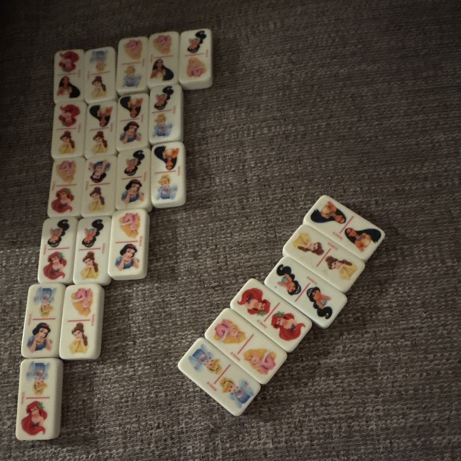 25 DISNEY PRINCESS DOMINOES (loose) Snow White Ariel Jasmine Pocahontas