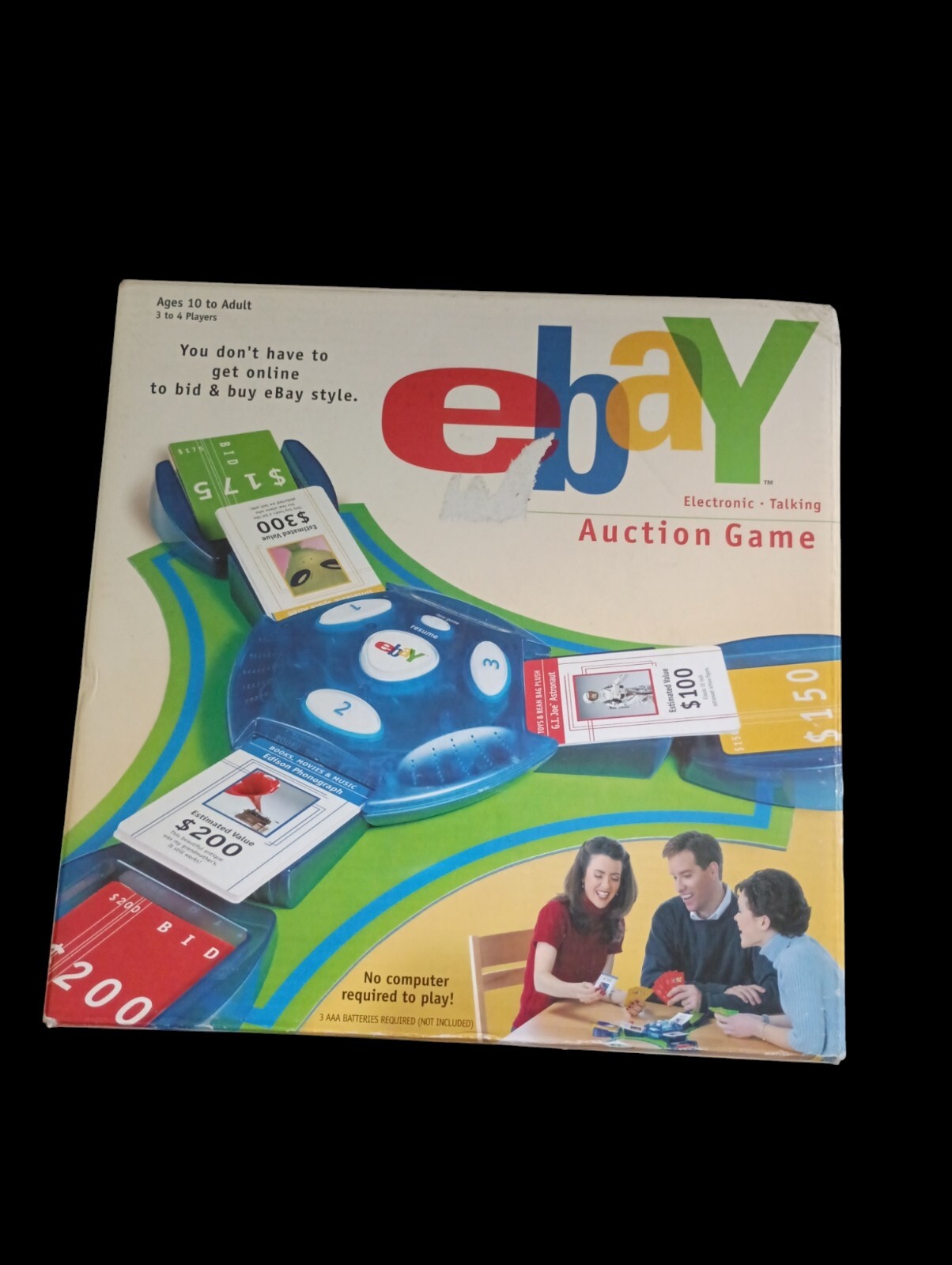 Vintage 2001 EBAY Electronic Talking Auction Board Game Hasbro Parker Bros.