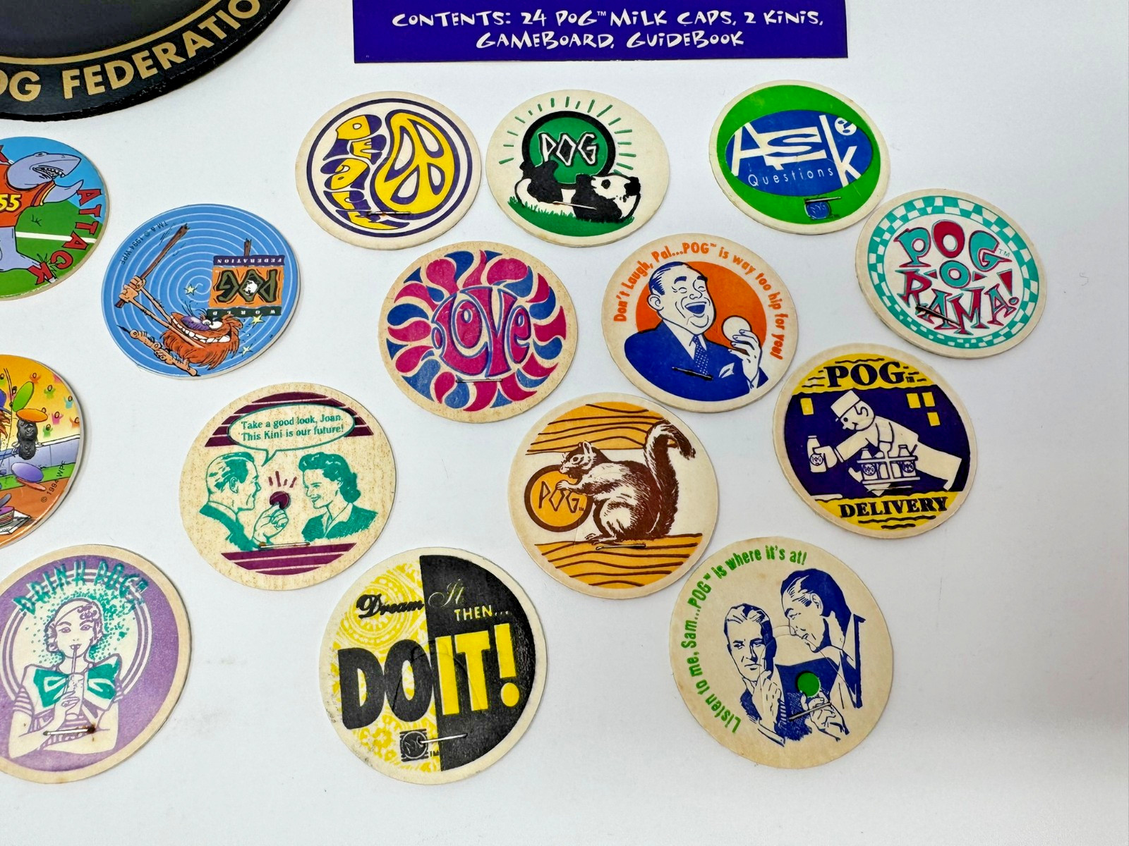 The World POG Federation Micro Tournament Game Pack with 2 Slammers & 25 Pogs