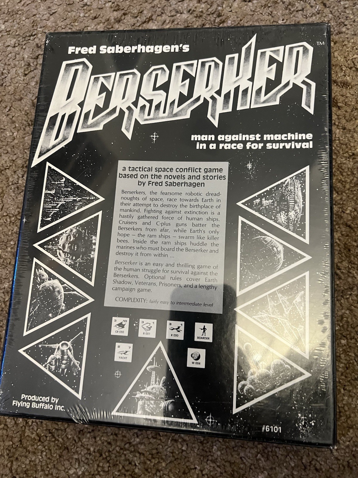 Fred Saberhagen’s Berserker Factory Sealed Flying Buffalo Board Game #6101