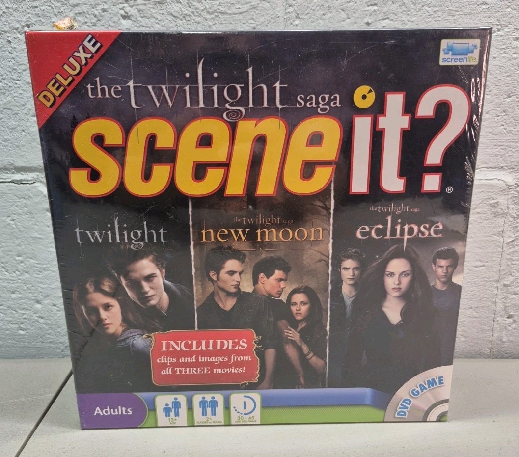 Twilight Saga: SCENE IT? Deluxe Twilight, New Moon, Eclipse NIB Sealed DVD Game