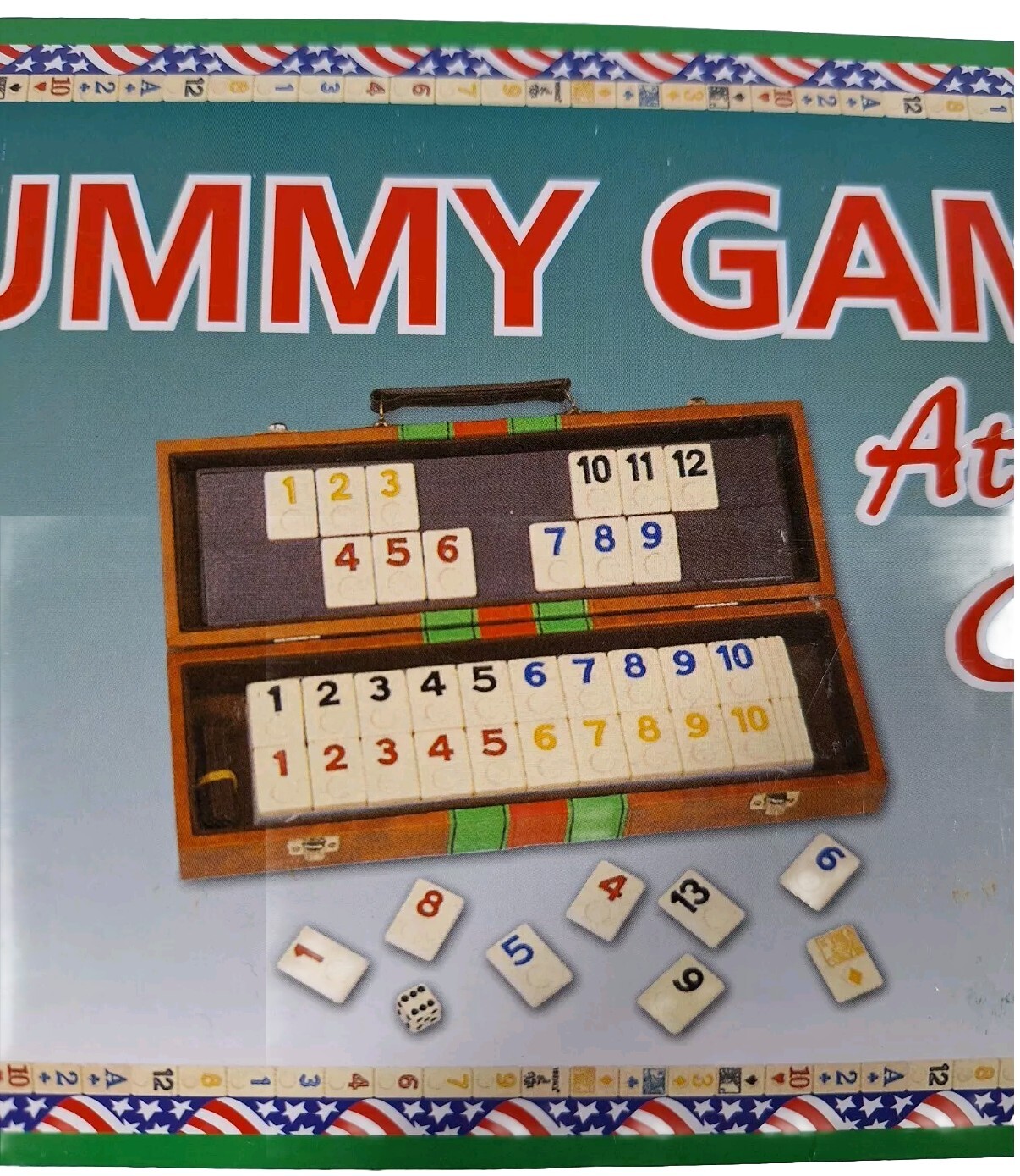 Deluxe Rummy Game Set Of 106 w/Wooden Racks in Attache Case CHH Games – NEW!