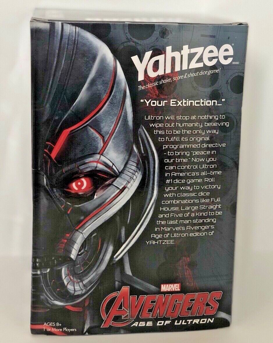 NEW Yahtzee Marvel Avengers Age Of Ultron Collectors Edition Dice Game