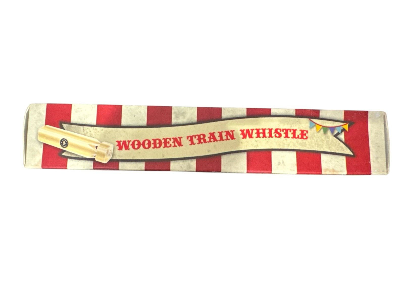 Retro Games Old Fashioned Wooden Train Whistle 9″ Toot Toot Imaginative Play Toy