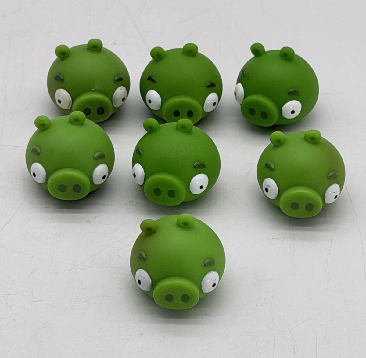 2012 Mattel Angry Birds Mega Fling Game Green Pig Replacement Piece Figure (ONE)