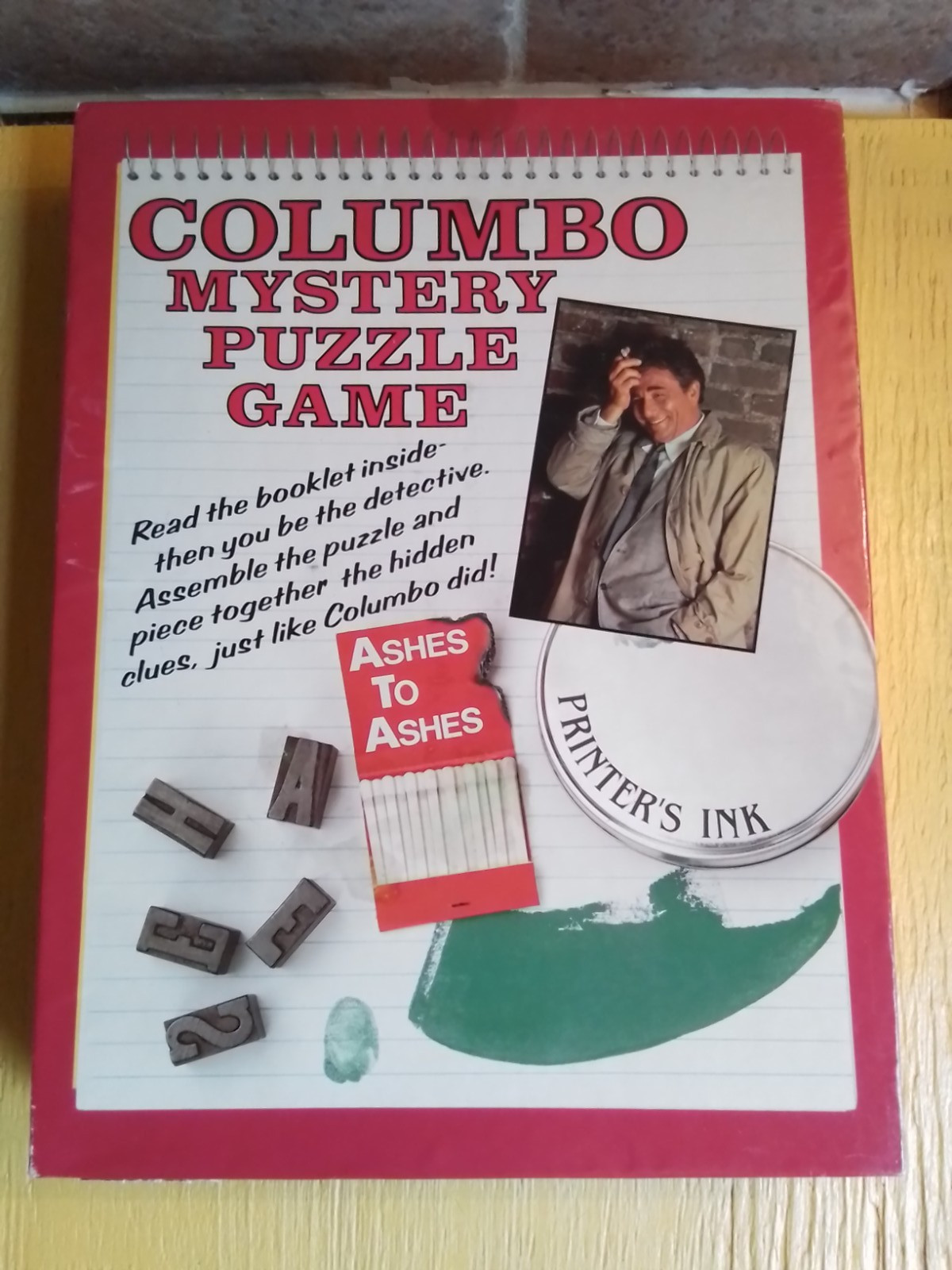 Vintage Columbo Mystery Puzzle Game Ashes to Ashes 1989