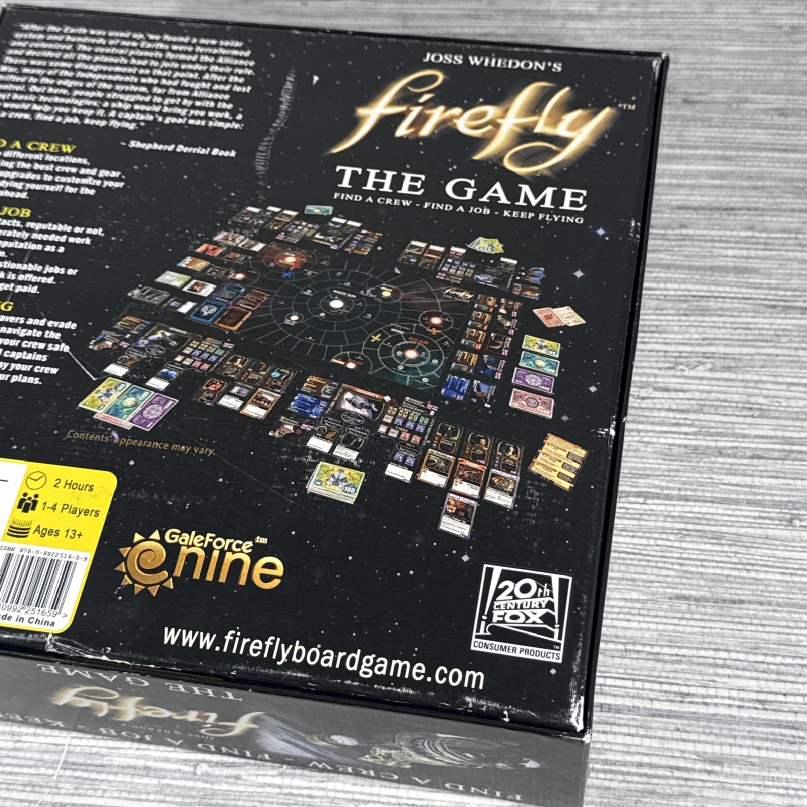 Joss Wheadon’s Firefly: The Game Gale Force Nine 2013 1-4 Players COMPLETE