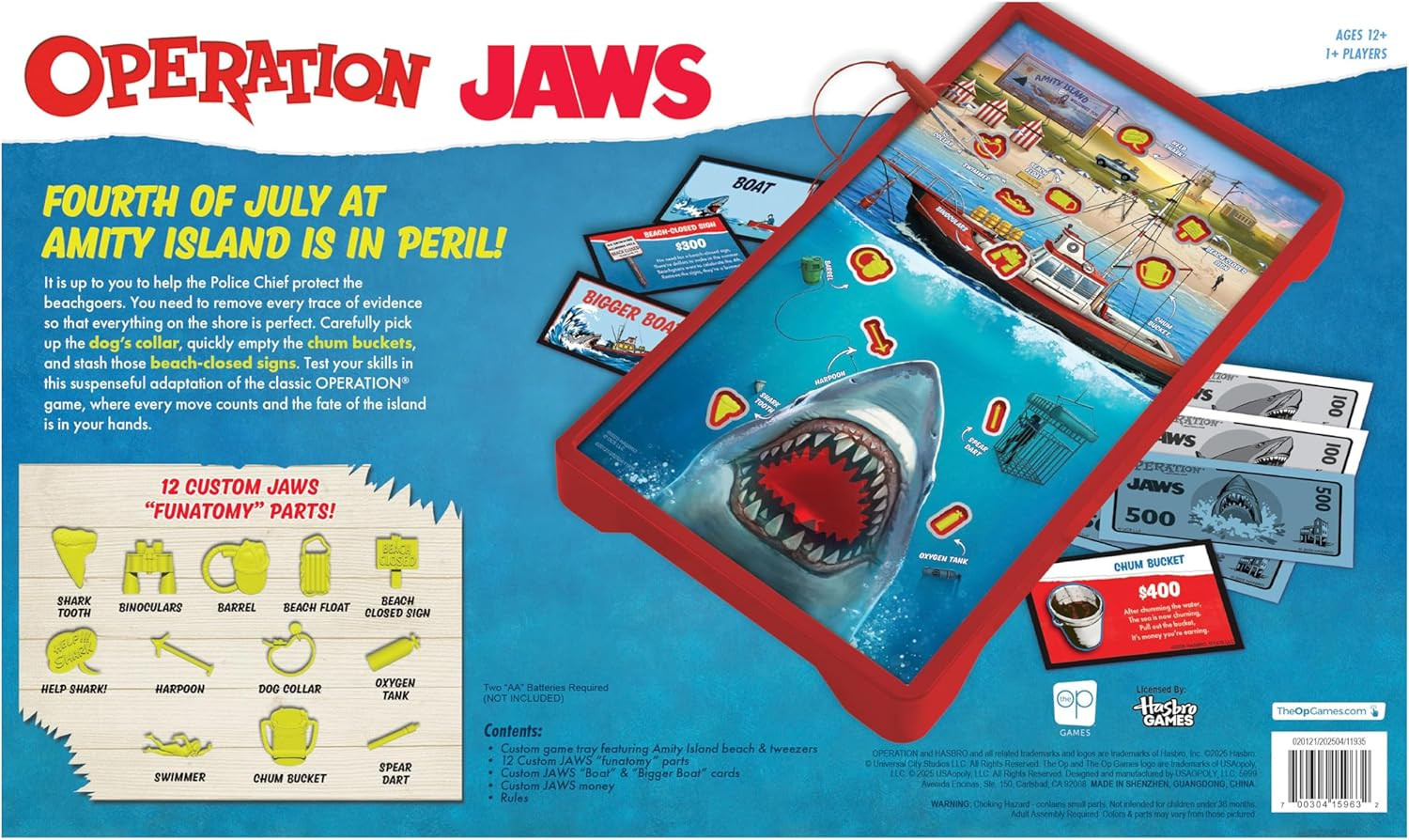 Operation: Jaws Board Game, Test Your Skills and Celebrate the 50Th Anniversary,