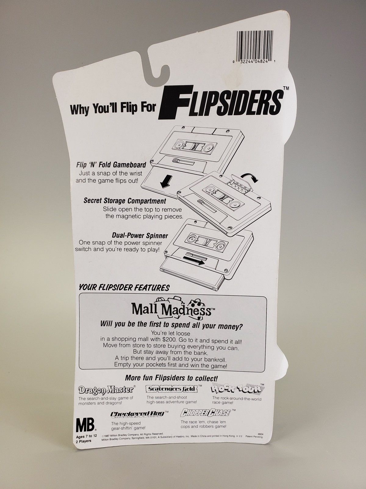 Vintage 1987 Milton Bradley FLIPSIDERS Mall Madness Complete w/ Cardback