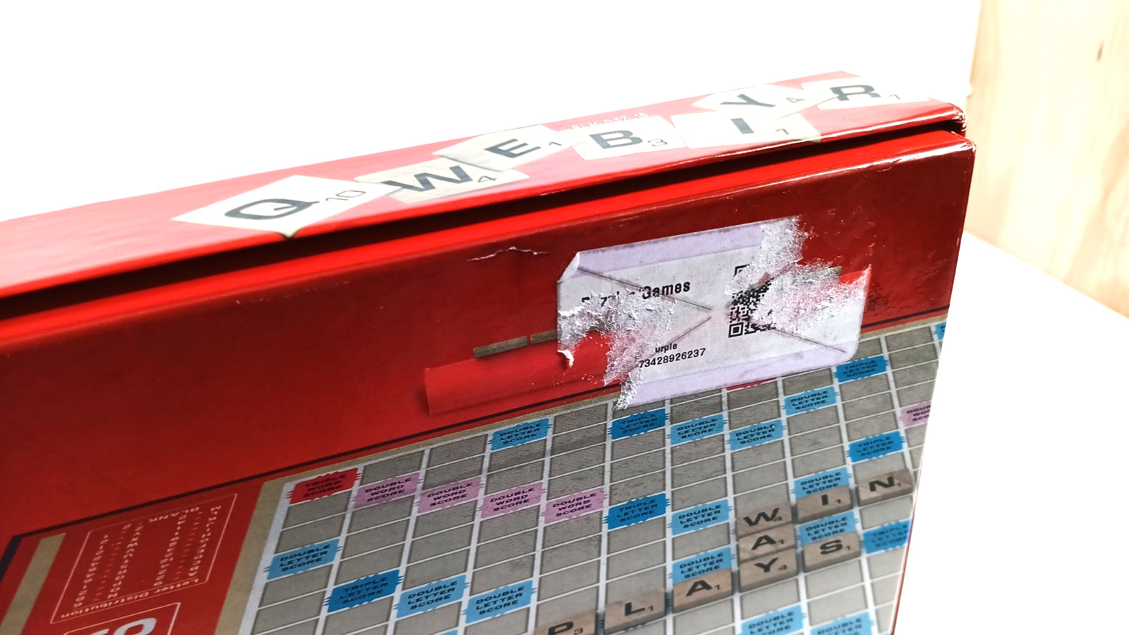 Scrabble Crossword Game *BOARD, BOX & INSTRUCTIONS ONLY* Hasbro 2014 For Parts O