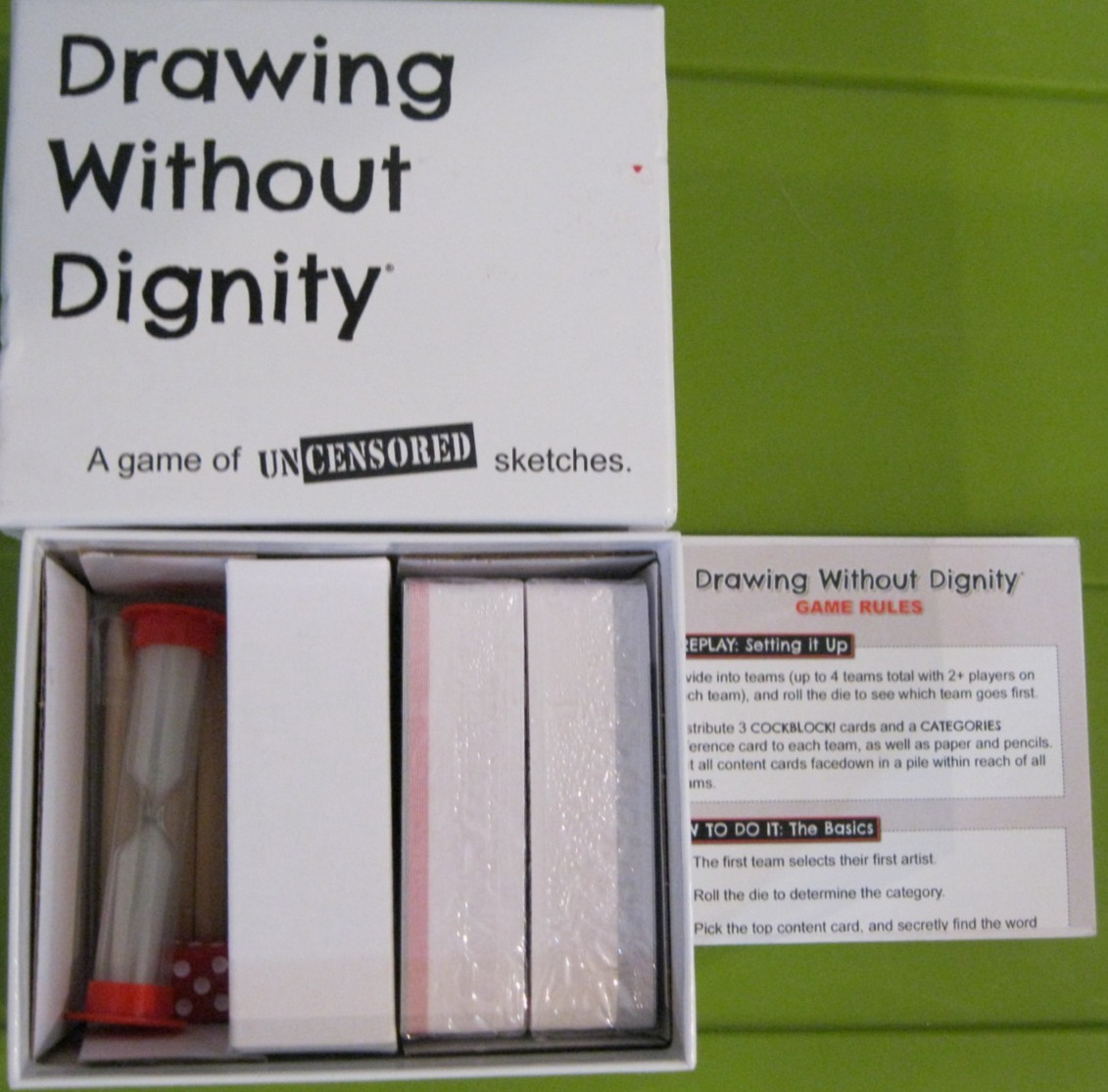 DRAWING WITHOUT DIGNITY GAME UNCENSORED SKETCHES ADULT PARTY GAME SEALED CARDS