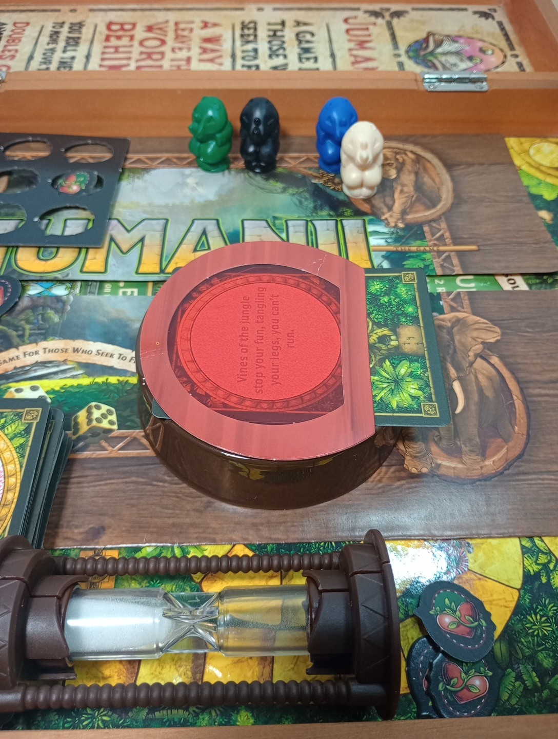 Jumanji the Game Real Wooden Box Edition of the Classic Adventure 2021 Version