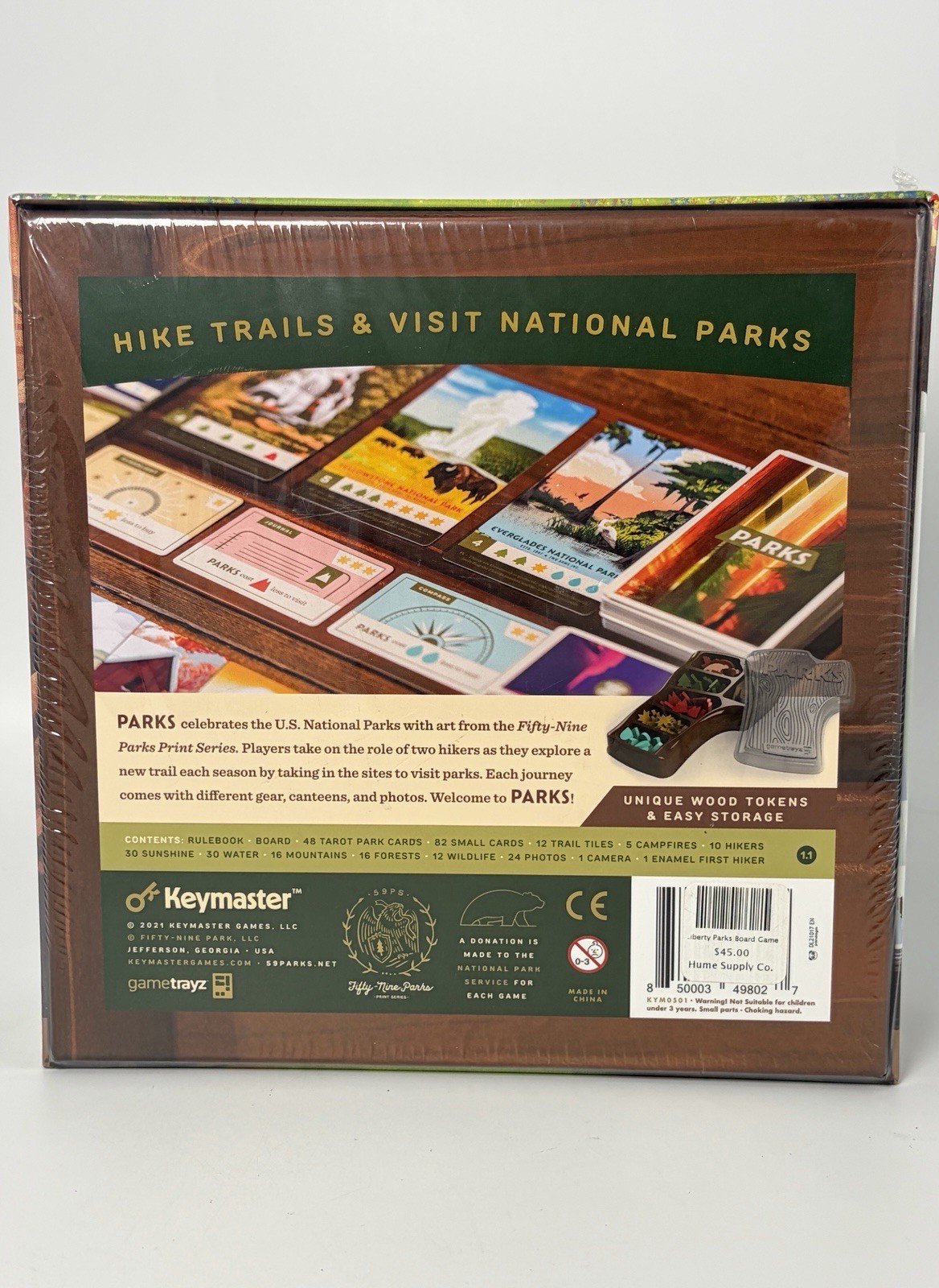 Keymaster Games 59 National Parks Board Game New Sealed KYM0501