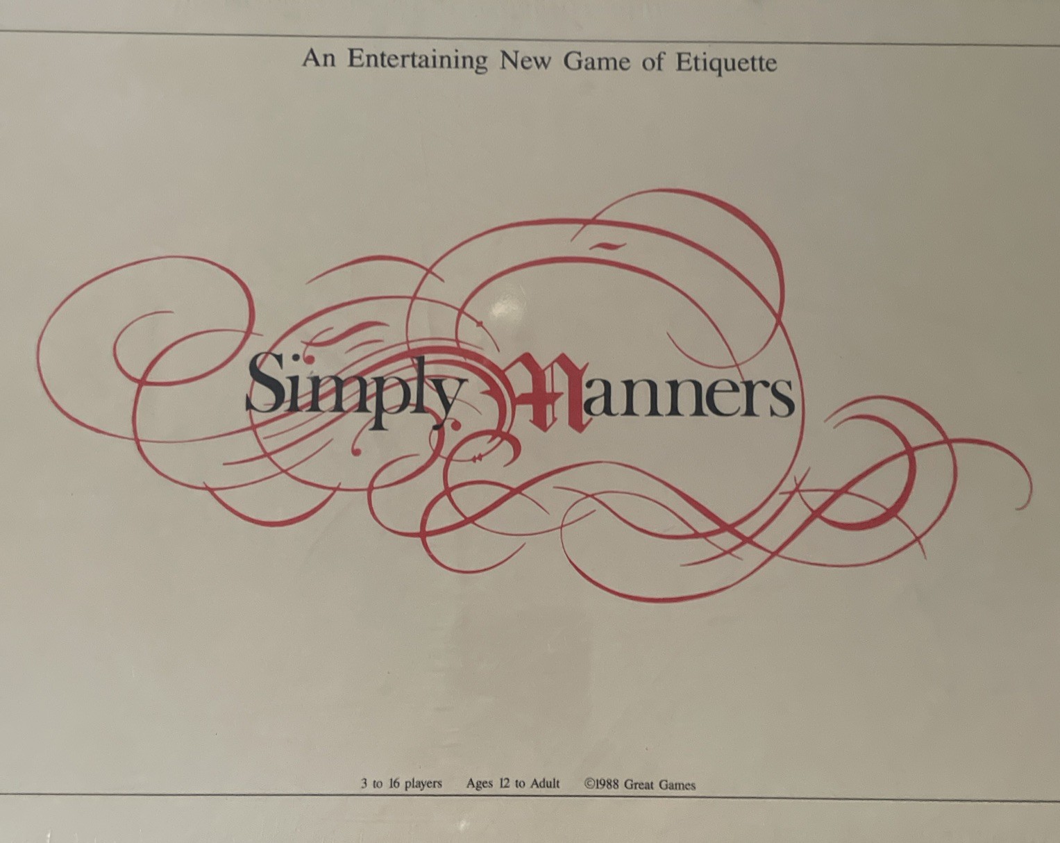 1988 Simply Manners Board Game of Etiquette by Great Games SEALED