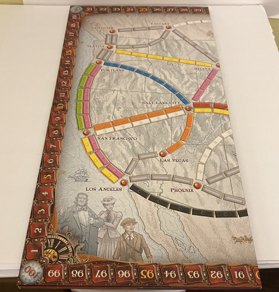 Ticket To Ride Board Game Days of Wonder Alan R Moon Complete Used Train Strateg