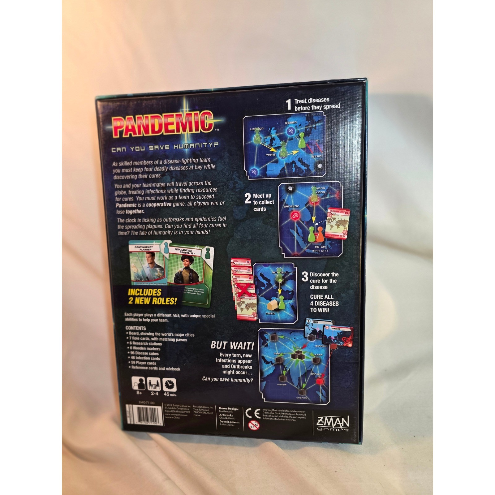 Pandemic Board Game Z-Man Games Cooperative Strategy Game Matt Leacock ZMG71100