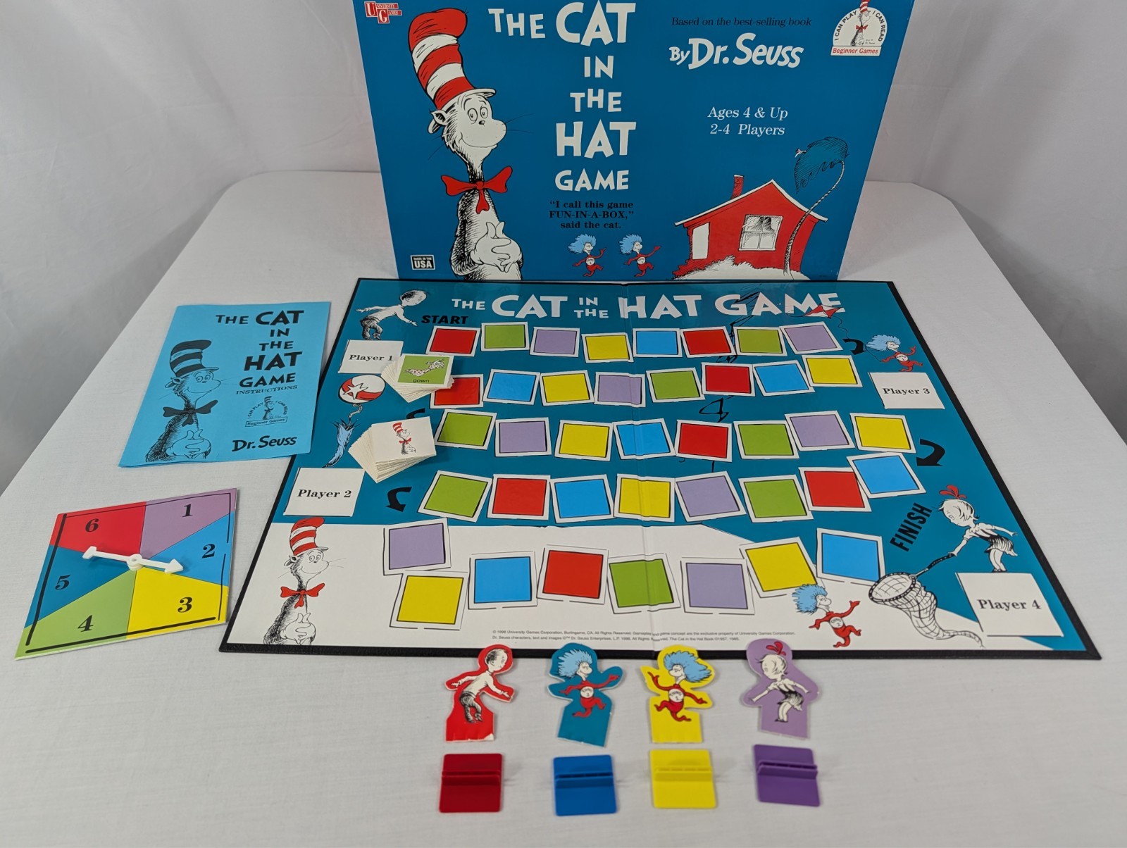 The Cat In The Hat Board Game Vintage 1996 FUN-IN-A-BOX-Per the Cat! Pre-Owned