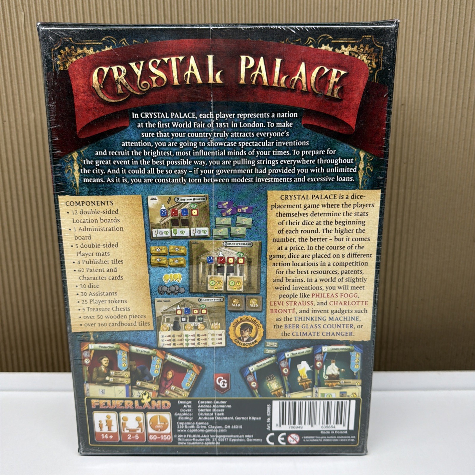 Capstone Games Feuer Land Crystal Palace Carsten Lauber Board Game New Sealed