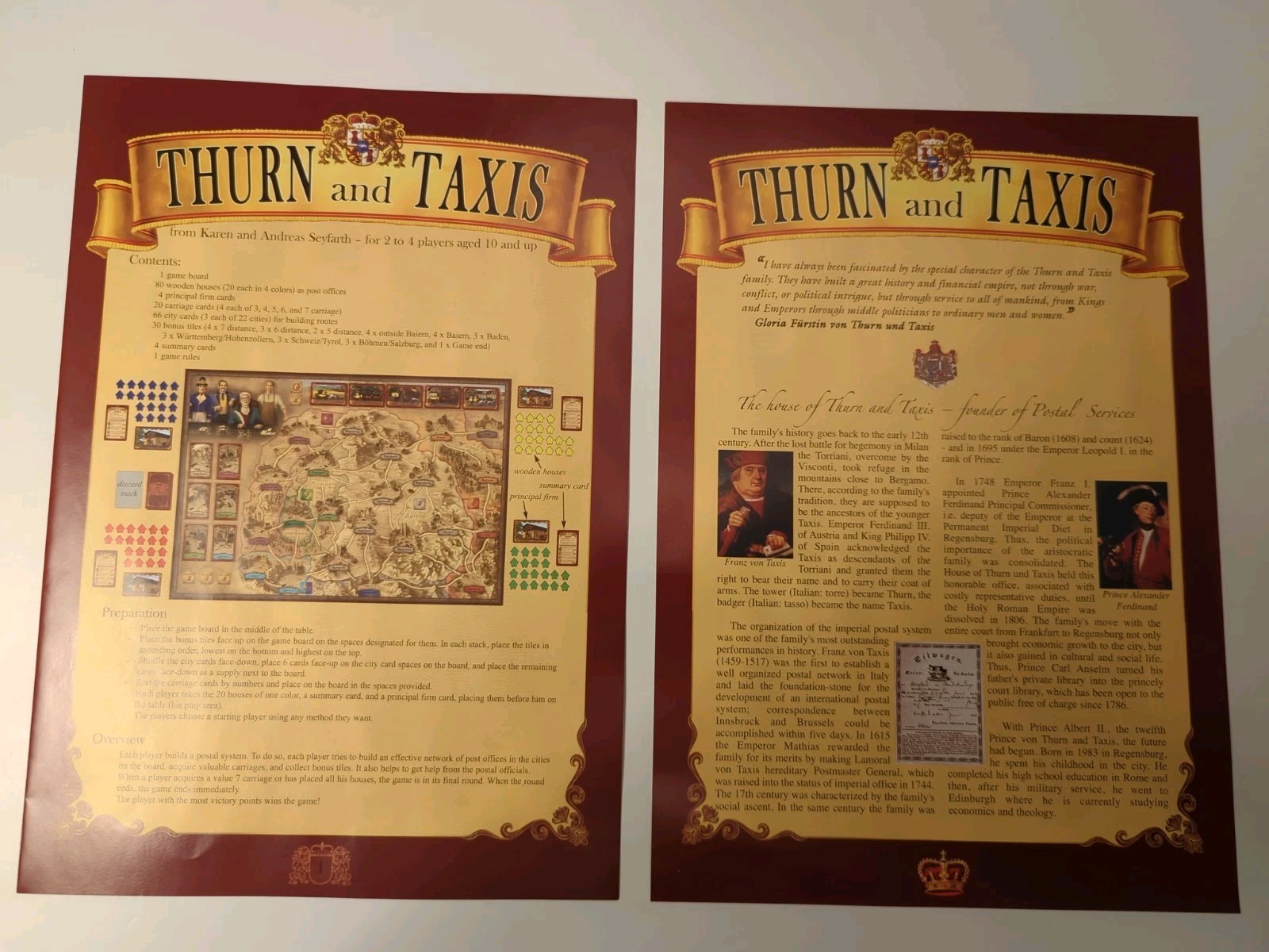 Thurn and Taxis Historical Board Game