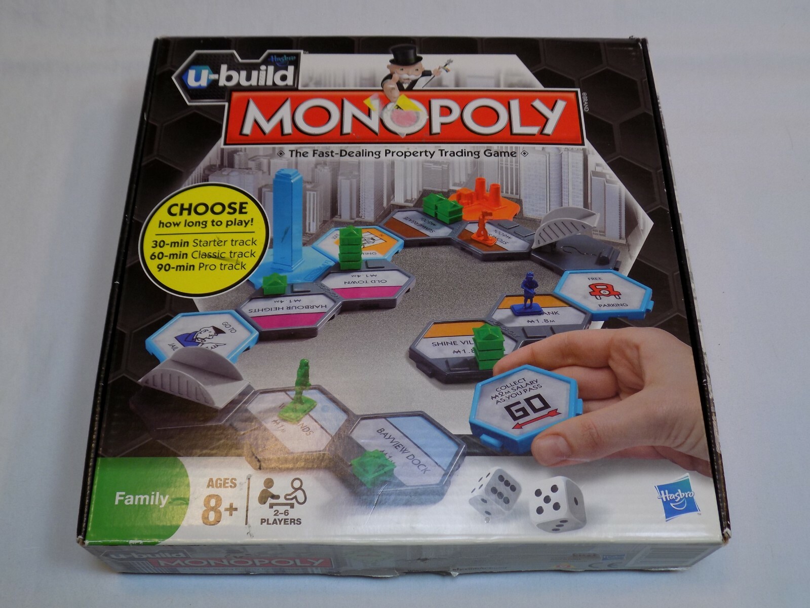 Hasbro U-Build Monopoly Family Board Game COMPLETE 2-6 Players Property Trading