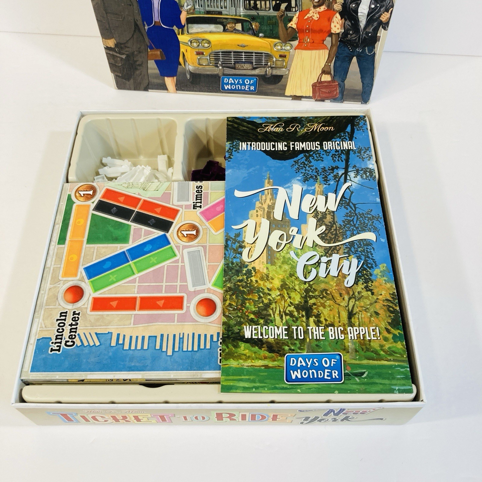 TICKET TO RIDE NEW YORK BOARD GAME New Open Box w/Sealed Cards Days of Wonder