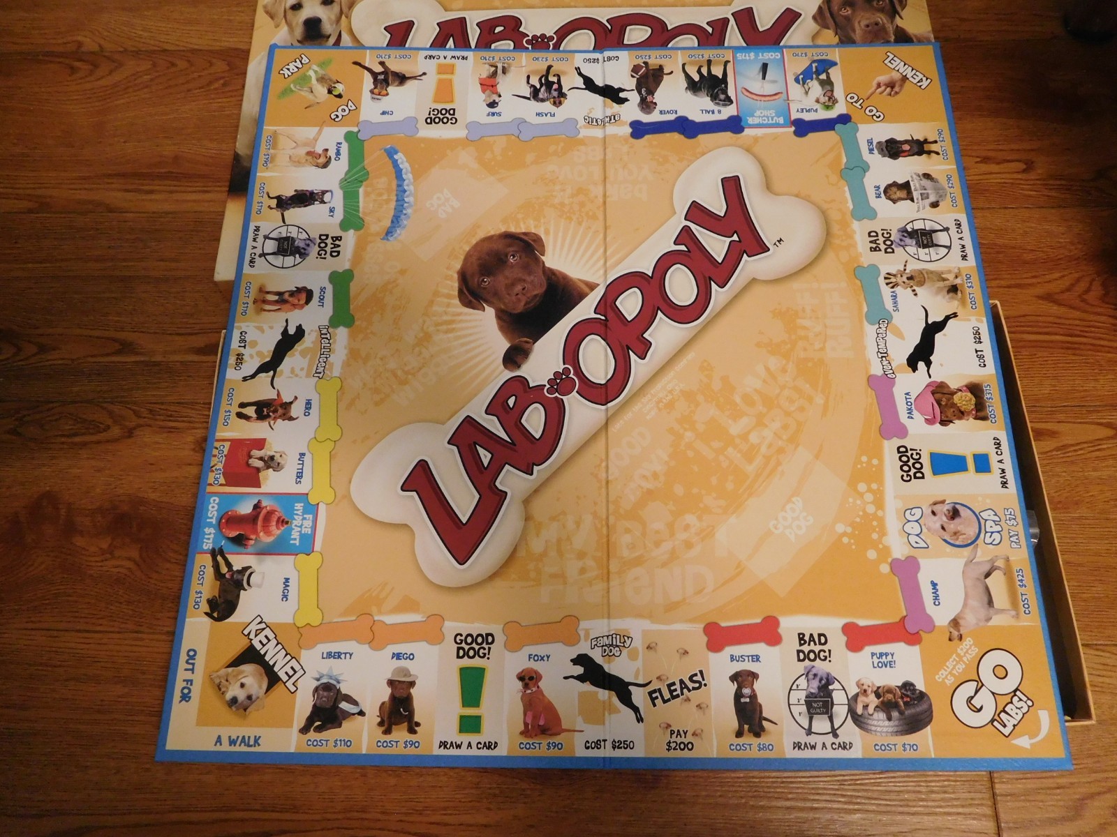 Lab-Opoly Late For The Sky Labrador Dog Monopoly Style Board Game 100% COMPLETE
