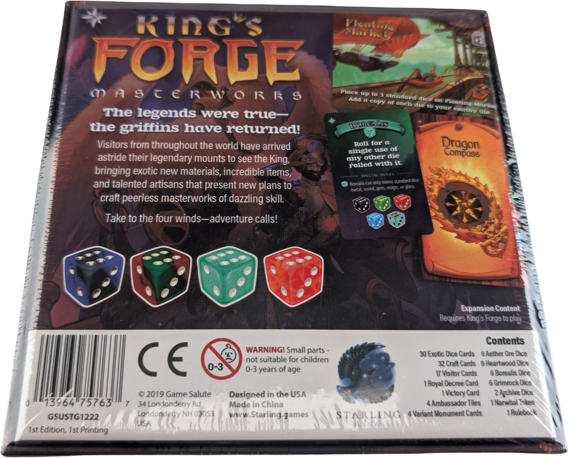 King’s Forge Masterworks Expansion 2019 Starling Games Chris Schreiber New
