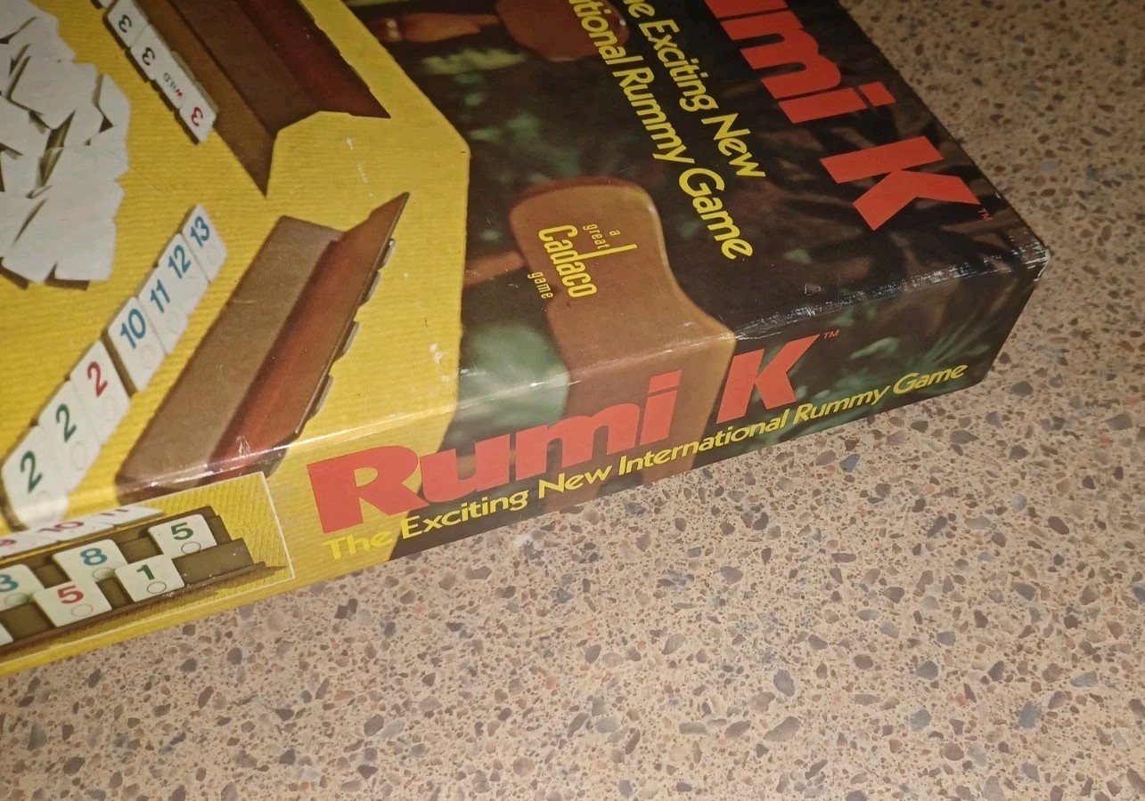 Rumi K 1977 Vintage Tile Game. COMPLETE Rummy Game. Great Condition Box & Game