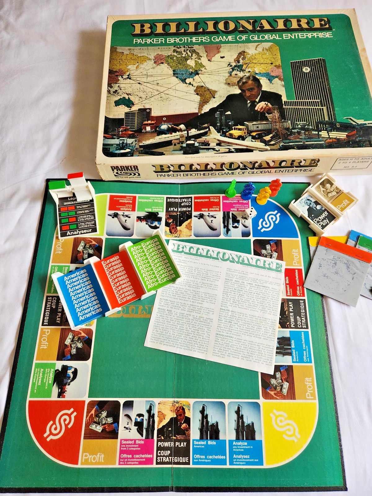 Millionaire (1973) Age 10 to Adult , 2 to 4 players Table Top Board Game