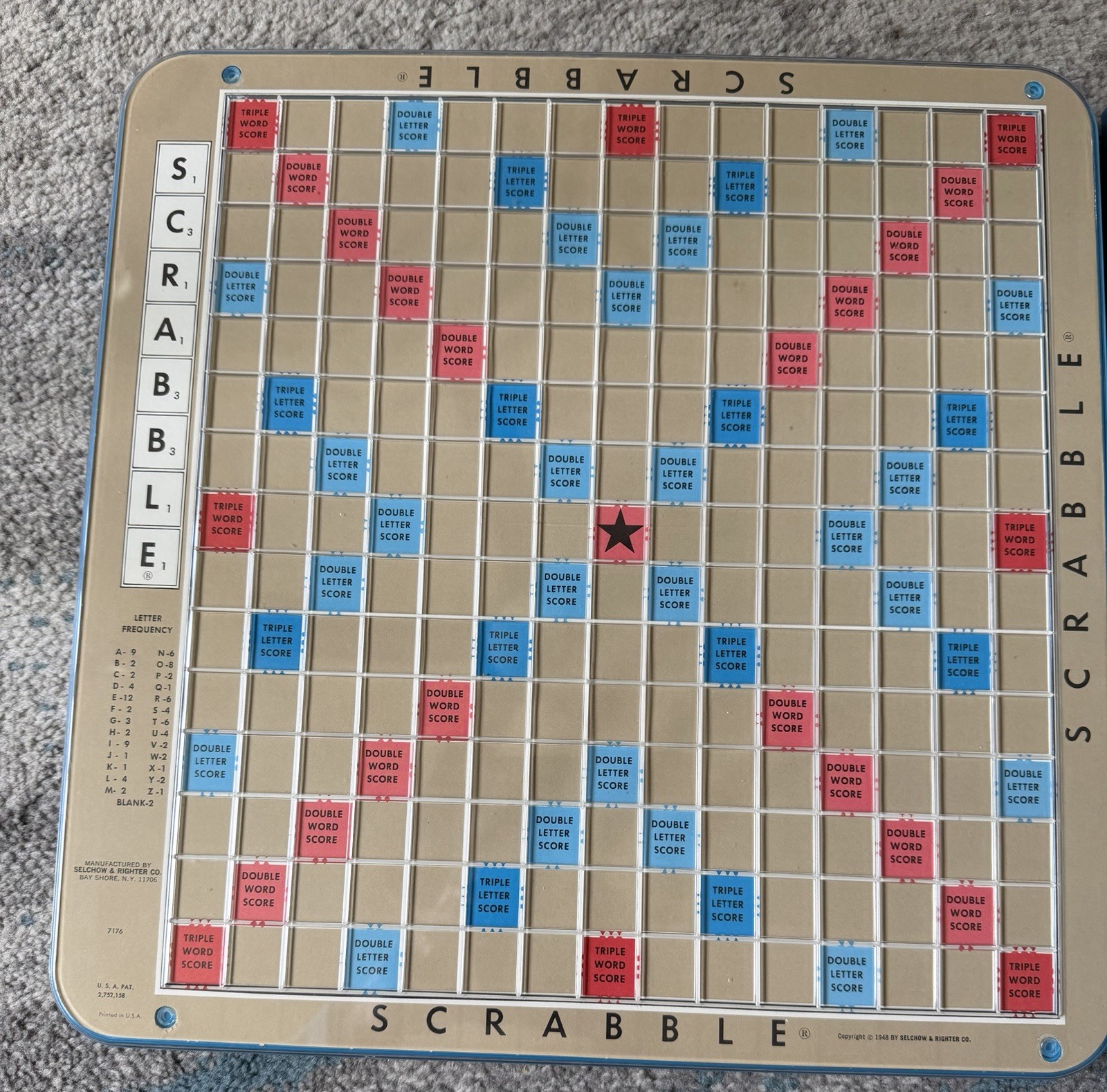 VINTAGE 1977 SCRABBLE DELUXE EDITION CROSSWORD GAME TURNTABLE SELCHOW &RICHTER